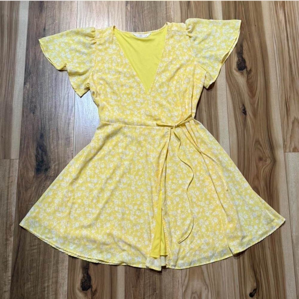 LC Lauren Conrad Bright Yellow Dress